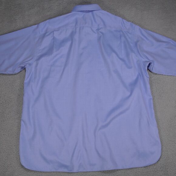 Jos A Bank Signature Button Shirt Men 17 - 33 Blue Button Up Long Sleeve - Picture 16 of 16